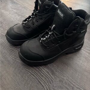 Reebok Unisex Black Leather Safety Steel Toe Boots